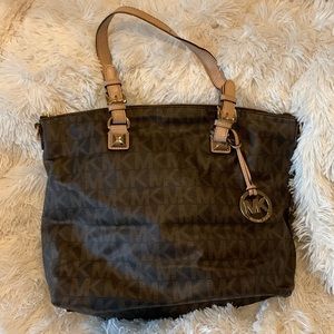Michael Kors Large Brown Monogram Tote